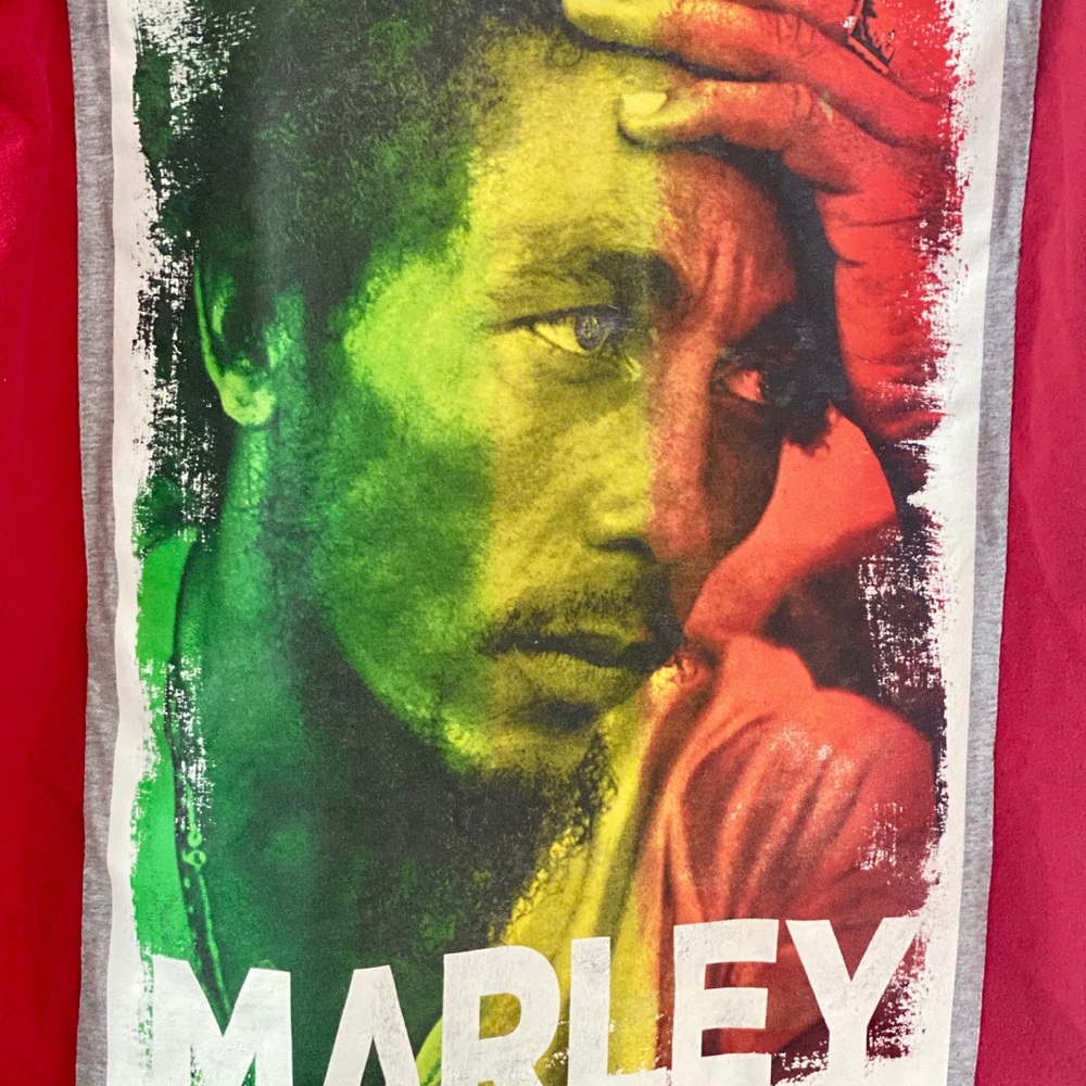 Red Bob Marley long sleeve Flannel